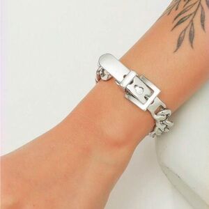 Silver Belt Chain Bracelet